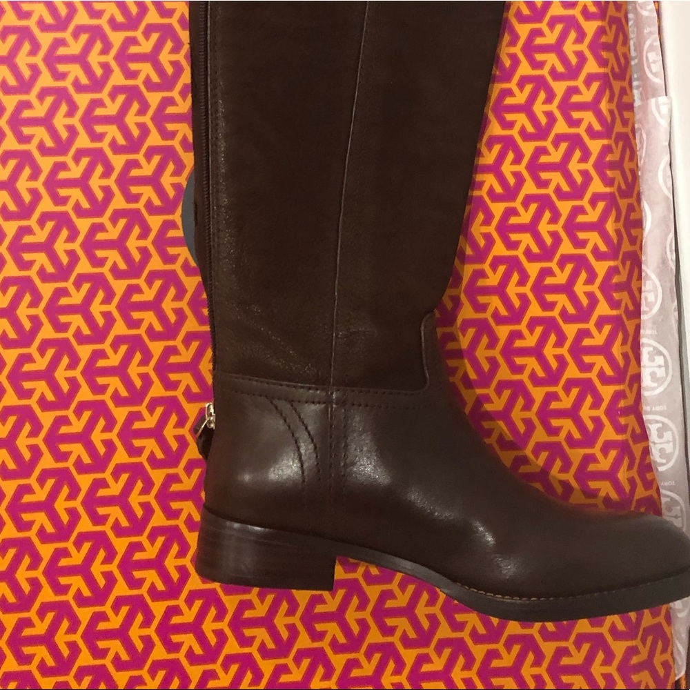 Tory Burch Simone Brown over the knee boots 5